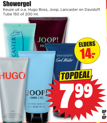 Hugo Boss   douchegel folder aanbieding bij  Dirk - details