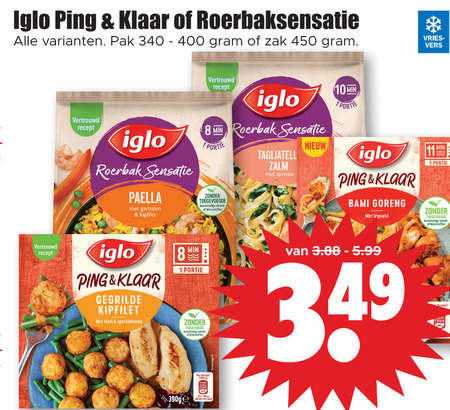 Iglo   diepvriesmaaltijd folder aanbieding bij  Dirk - details