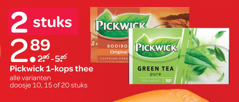 Pickwick   thee folder aanbieding bij  Spar - details