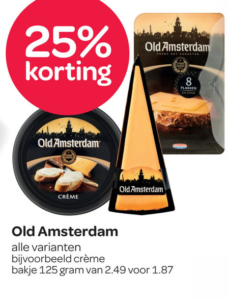 Old Amsterdam   kaasplakken, kaas folder aanbieding bij  Spar - details