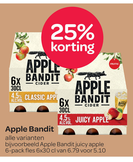 Apple bandit   appelcider folder aanbieding bij  Spar - details