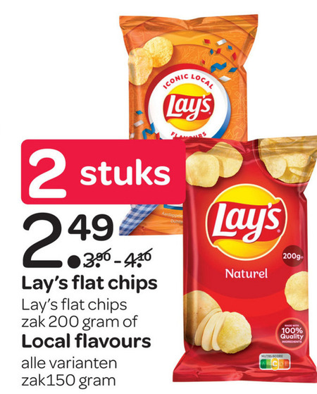 Lays   chips folder aanbieding bij  Spar - details