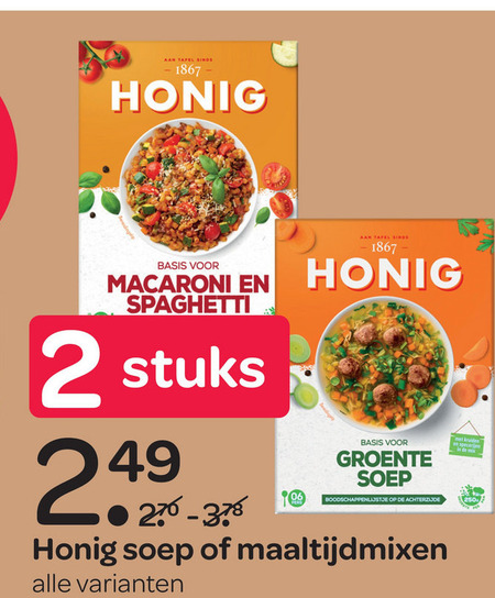 Honig   soep, maaltijdmix folder aanbieding bij  Spar - details