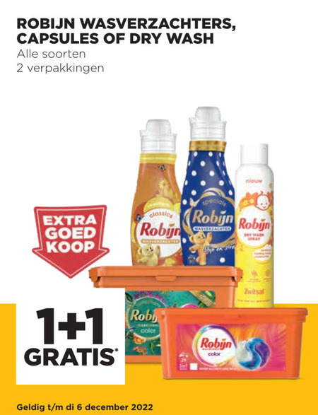 Robijn   wasmiddel, wasverzachter folder aanbieding bij  Jumbo - details