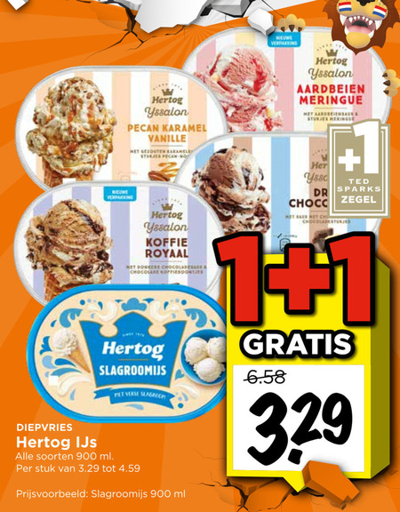 Hertog   ijsspecialiteit folder aanbieding bij  Vomar - details