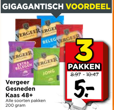 Vergeer   kaasplakken folder aanbieding bij  Vomar - details