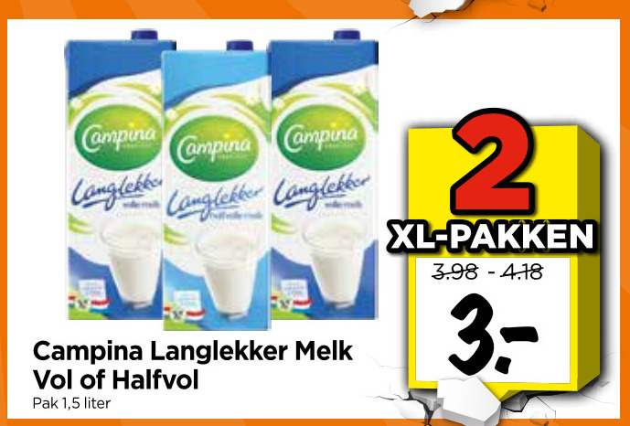 Campina   melk folder aanbieding bij  Vomar - details