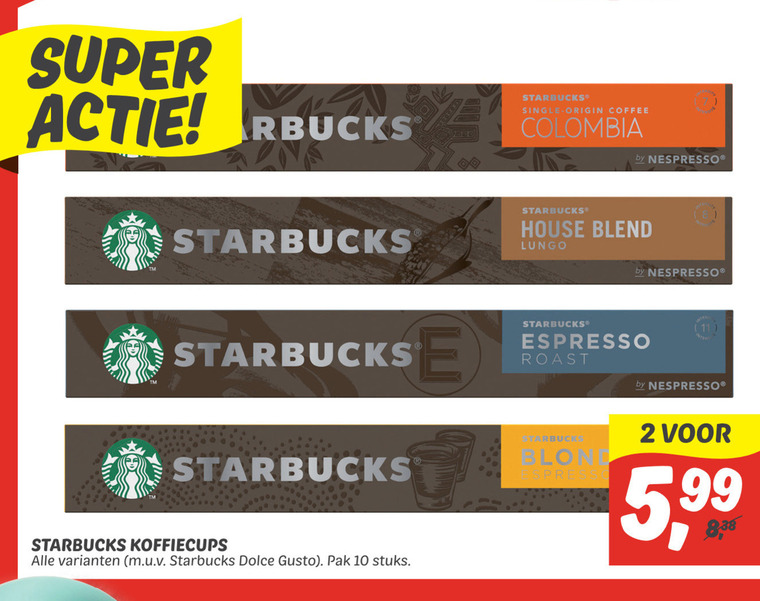 Starbucks   koffiecups folder aanbieding bij  Dekamarkt - details