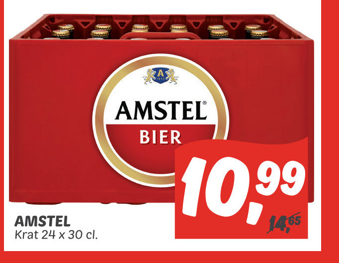 Amstel   krat bier folder aanbieding bij  Dekamarkt - details