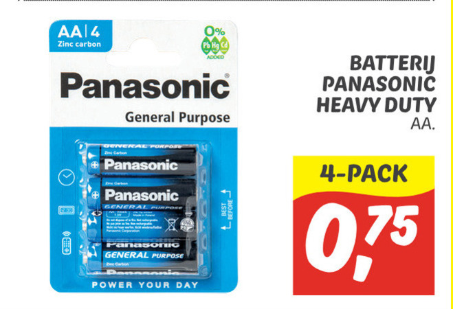 Panasonic   batterij folder aanbieding bij  Dekamarkt - details