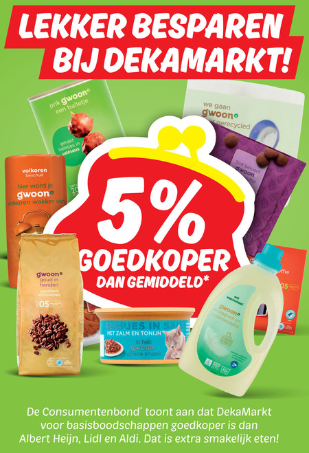 Gwoon   koffiebonen folder aanbieding bij  Dekamarkt - details