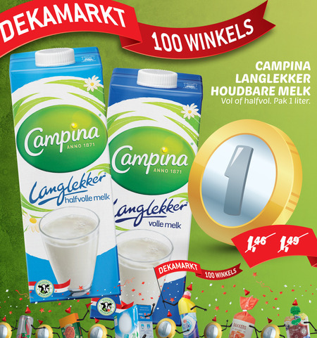 Campina   melk folder aanbieding bij  Dekamarkt - details