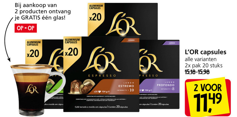 Douwe Egberts L Or   koffiecups folder aanbieding bij  Jan Linders - details