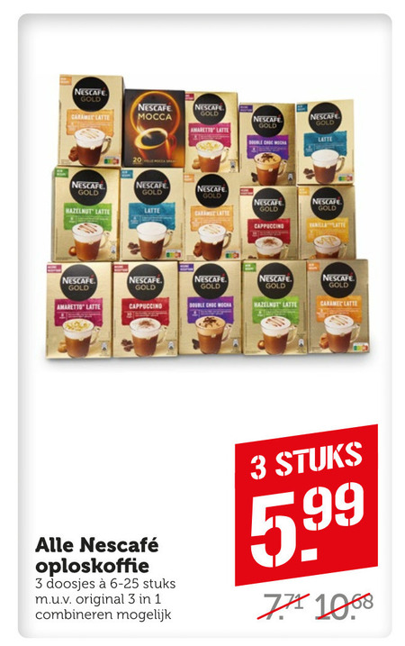 Nescafe   oploskoffie folder aanbieding bij  Coop - details