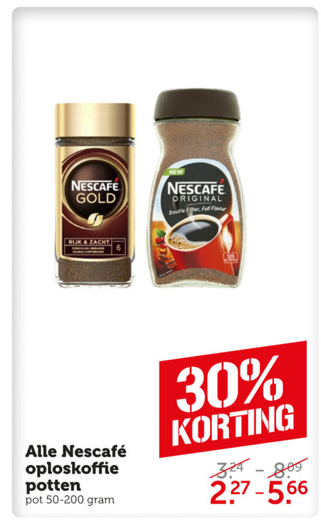 Nescafe   oploskoffie folder aanbieding bij  Coop - details