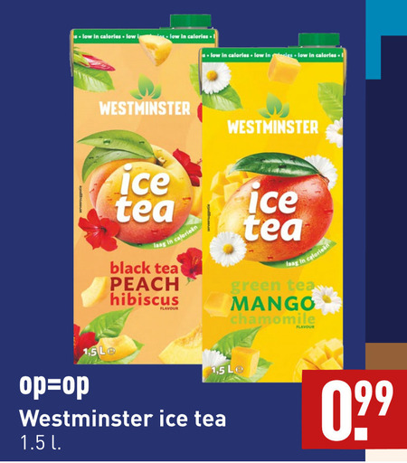 Westminster   ice tea folder aanbieding bij  Aldi - details