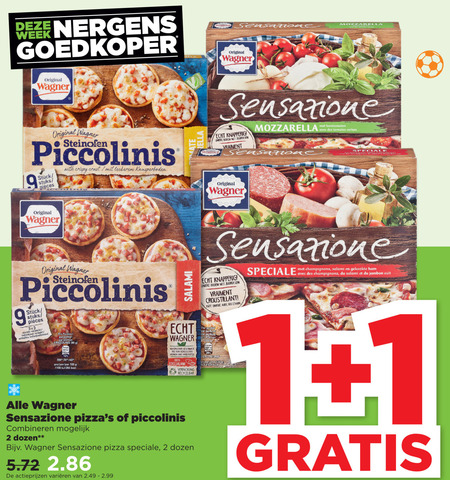 Wagner   diepvriespizza folder aanbieding bij  Plus - details