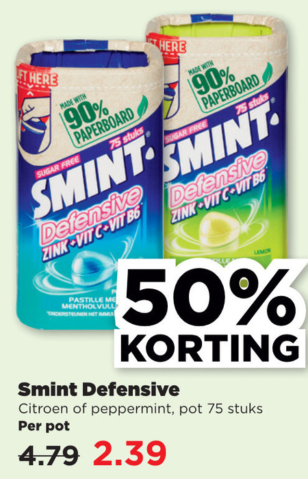 Smint   kauwgom folder aanbieding bij  Plus - details