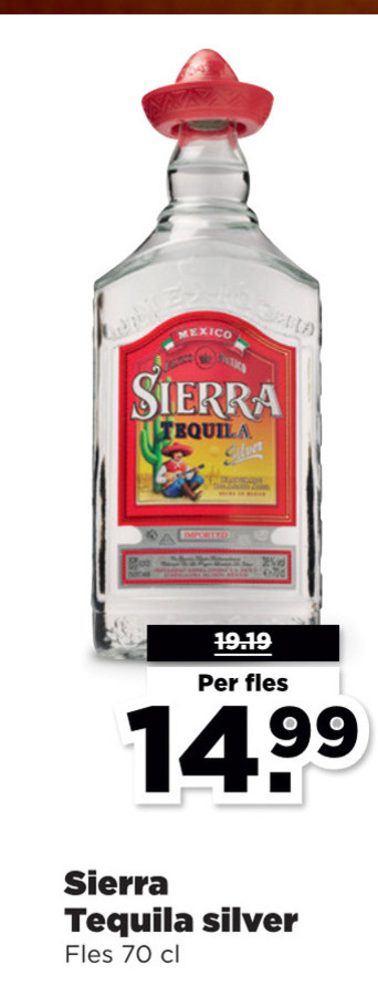 Sierra   tequila folder aanbieding bij  Plus - details