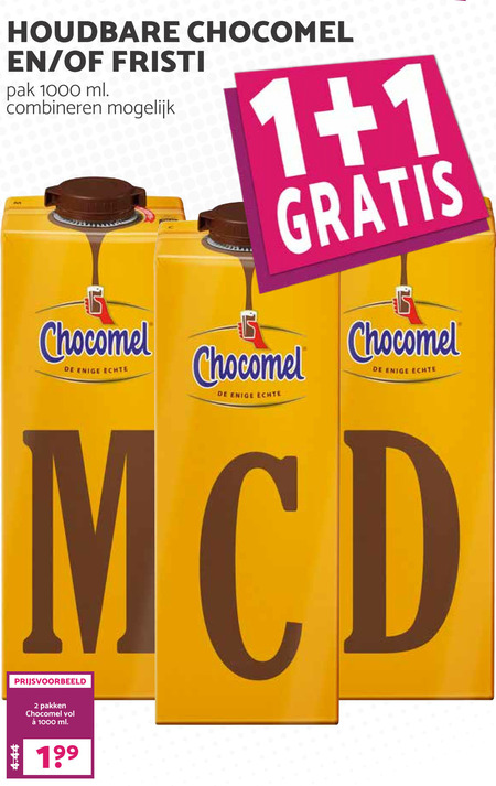 Chocomel   chocolademelk folder aanbieding bij  MCD Supermarkt Basis - details