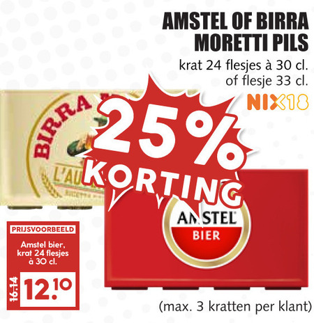 Amstel   krat bier folder aanbieding bij  MCD Supermarkt Basis - details