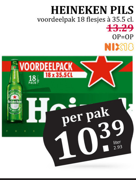 Heineken   flesje bier folder aanbieding bij  MCD Supermarkt Basis - details