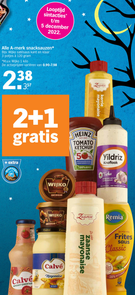 persoonlijkheid Bijzettafeltje telex Alle merken snacksaus, curryketchup folder aanbieding bij Albert Heijn -  details