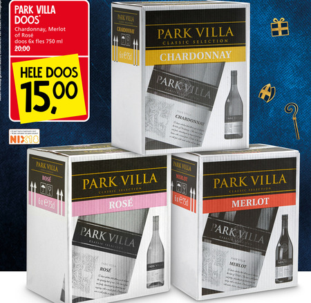 Park Villa   witte wijn, rode wijn folder aanbieding bij  Jan Linders - details