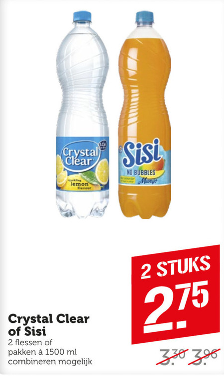 Crystal Clear   fruitdrank, frisdrank folder aanbieding bij  Coop - details