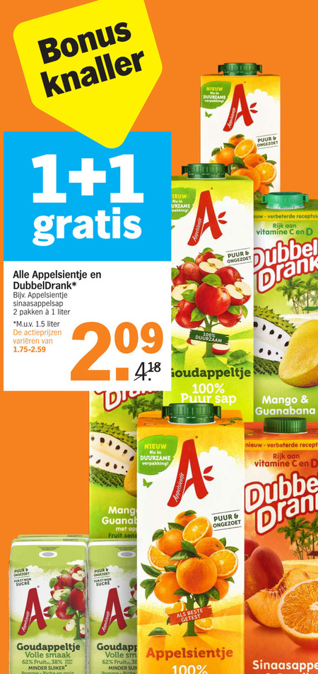 Appelsientje   fruitdrank folder aanbieding bij  Albert Heijn - details