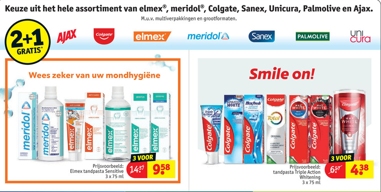 Colgate   tandpasta, mondwater folder aanbieding bij  Kruidvat - details