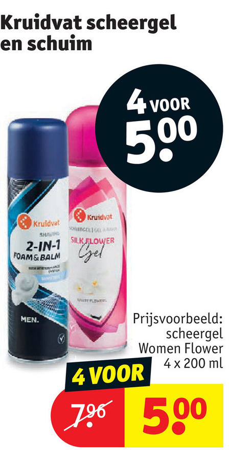 Kruidvat Huismerk   scheerschuim, scheergel folder aanbieding bij  Kruidvat - details