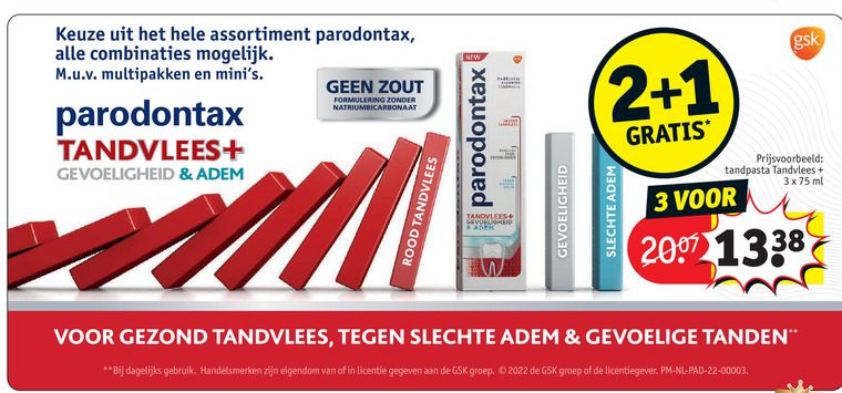 Sensodyne   tandpasta folder aanbieding bij  Kruidvat - details