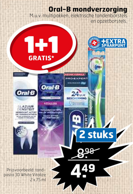 Oral-B   tandenborstel, tandpasta folder aanbieding bij  Trekpleister - details