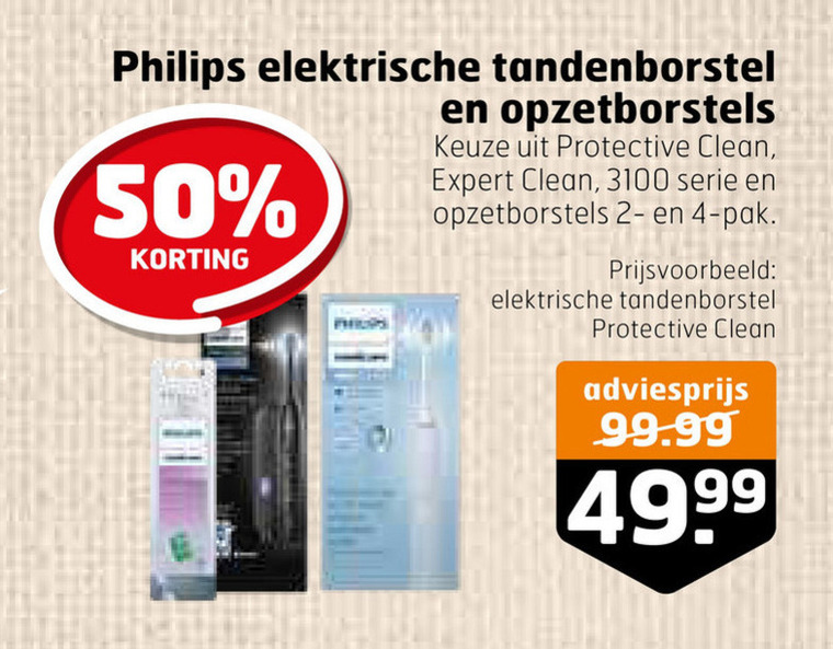 Philips   opzetborstel, electrische tandenborstel folder aanbieding bij  Trekpleister - details