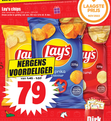 Lays   chips folder aanbieding bij  Dirk - details