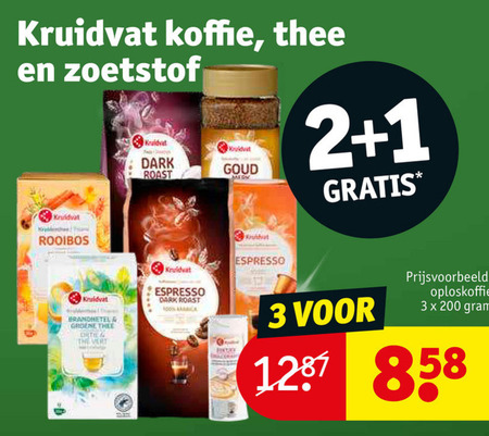 Kruidvat Huismerk   koffiebonen, thee folder aanbieding bij  Kruidvat - details