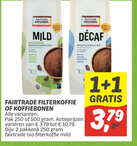 Fair Trade Original   koffie, koffiebonen folder aanbieding bij  Dekamarkt - details