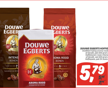 Douwe Egberts   koffie, koffiebonen folder aanbieding bij  Dekamarkt - details