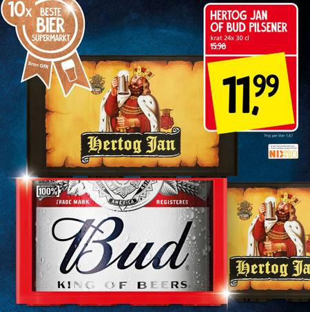 Hertog Jan   krat bier folder aanbieding bij  Jan Linders - details