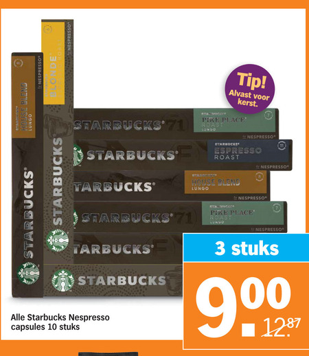 Starbucks   koffiecups folder aanbieding bij  Albert Heijn - details