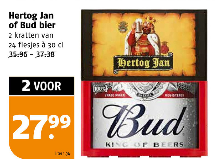 Hertog Jan   krat bier folder aanbieding bij  Poiesz - details
