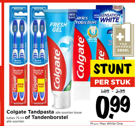 Colgate   tandpasta, tandenborstel folder aanbieding bij  Vomar - details