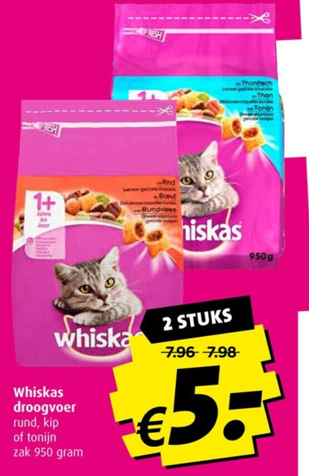 Whiskas   kattenvoer folder aanbieding bij  Boni - details