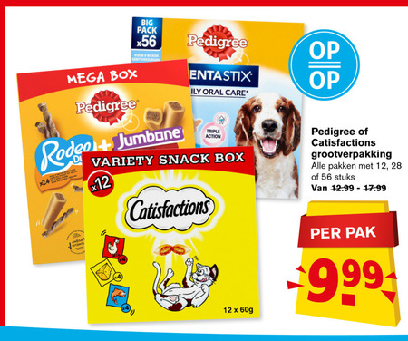 Pedigree   hondensnacks, kattensnacks folder aanbieding bij  Hoogvliet - details