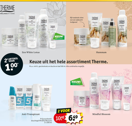 Therme   douchegel, deodorant folder aanbieding bij  Kruidvat - details