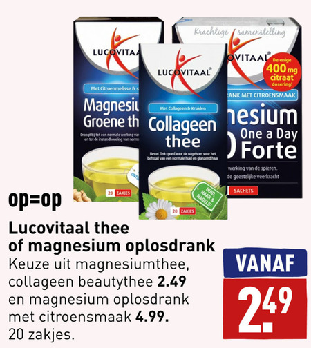 Lucovitaal   voedingssupplement, thee folder aanbieding bij  Aldi - details