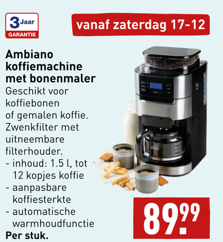 loterij zwavel vandaag koffiezetapparaat folder aanbieding bij Aldi - details