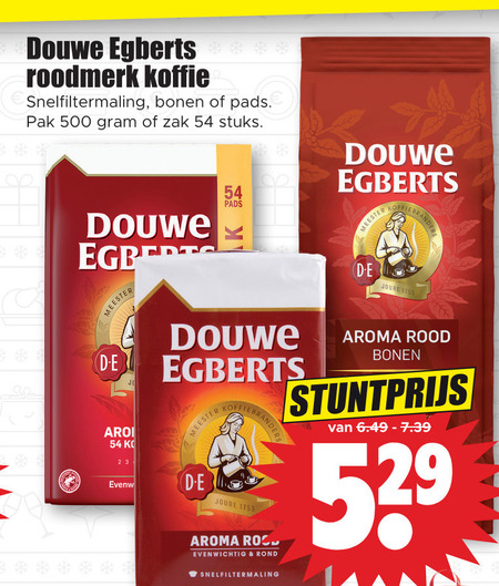 Douwe Egberts   koffiepad, koffie folder aanbieding bij  Dirk - details