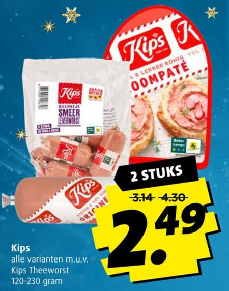 Kips   leverworst, pate folder aanbieding bij  Boni - details